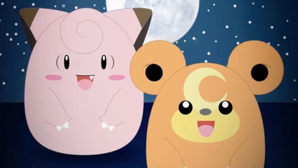 Clefairy and Tediursa Squishmallows