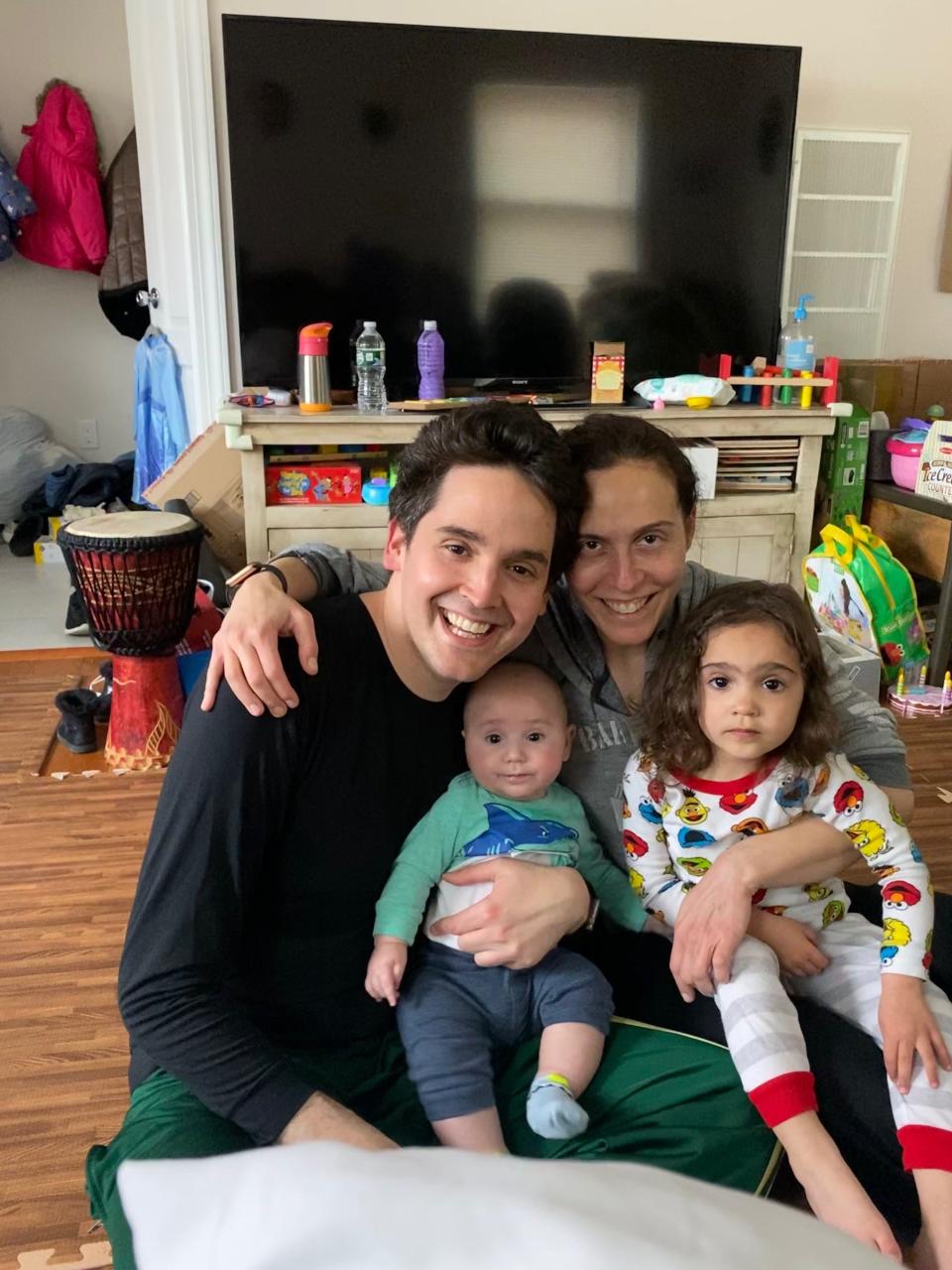 Scott Krakower with his wife, Heather, and two kids.