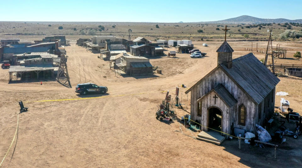 This photo shows the Bonanza Creek Ranch one day after an incident 