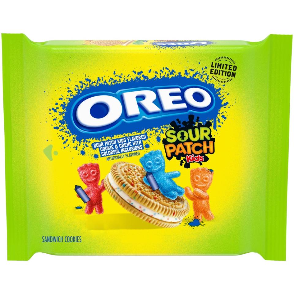 Oreo and Sour Patch Kids have collaborated on a new cookie. Oreo