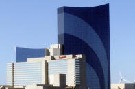 This Oct. 1, 2020 photo shows the exterior of Harrah's casino in Atlantic City, N.J. On Thursday, April 18, 2024, numerous executives from some of the largest gambling companies in America said Atlantic City will soon face threats not only from casinos expected to open in or near New York City, but also from a renewed push for a casino in the northern New Jersey Meadowlands, just outside New York. (AP Photo/Wayne Parry)