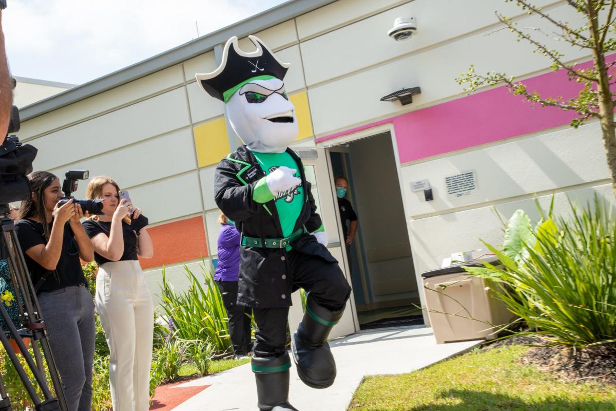 Aargh! The Savannah Ghost Pirates' swashbuckling mascot now has a name