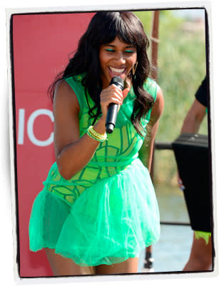 Santigold en verde lima | Getty Images 