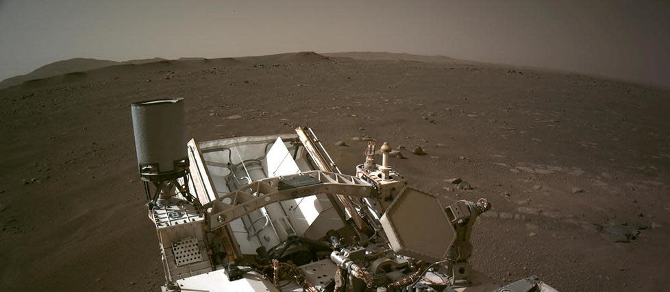 Image de Mars transmise par « Perseverance » et diffusée par la Nasa le 24 février.  
