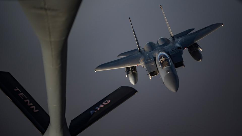 F-15C Eagle refueling during deterrence patrol