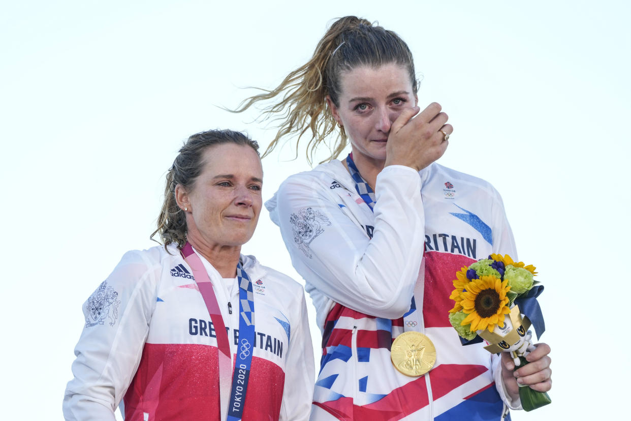 Mills and Mcintyre on the podium