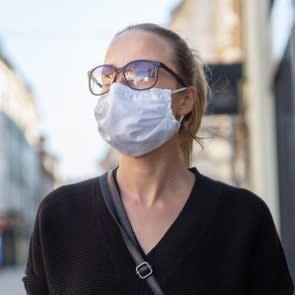 woman wearing face mask