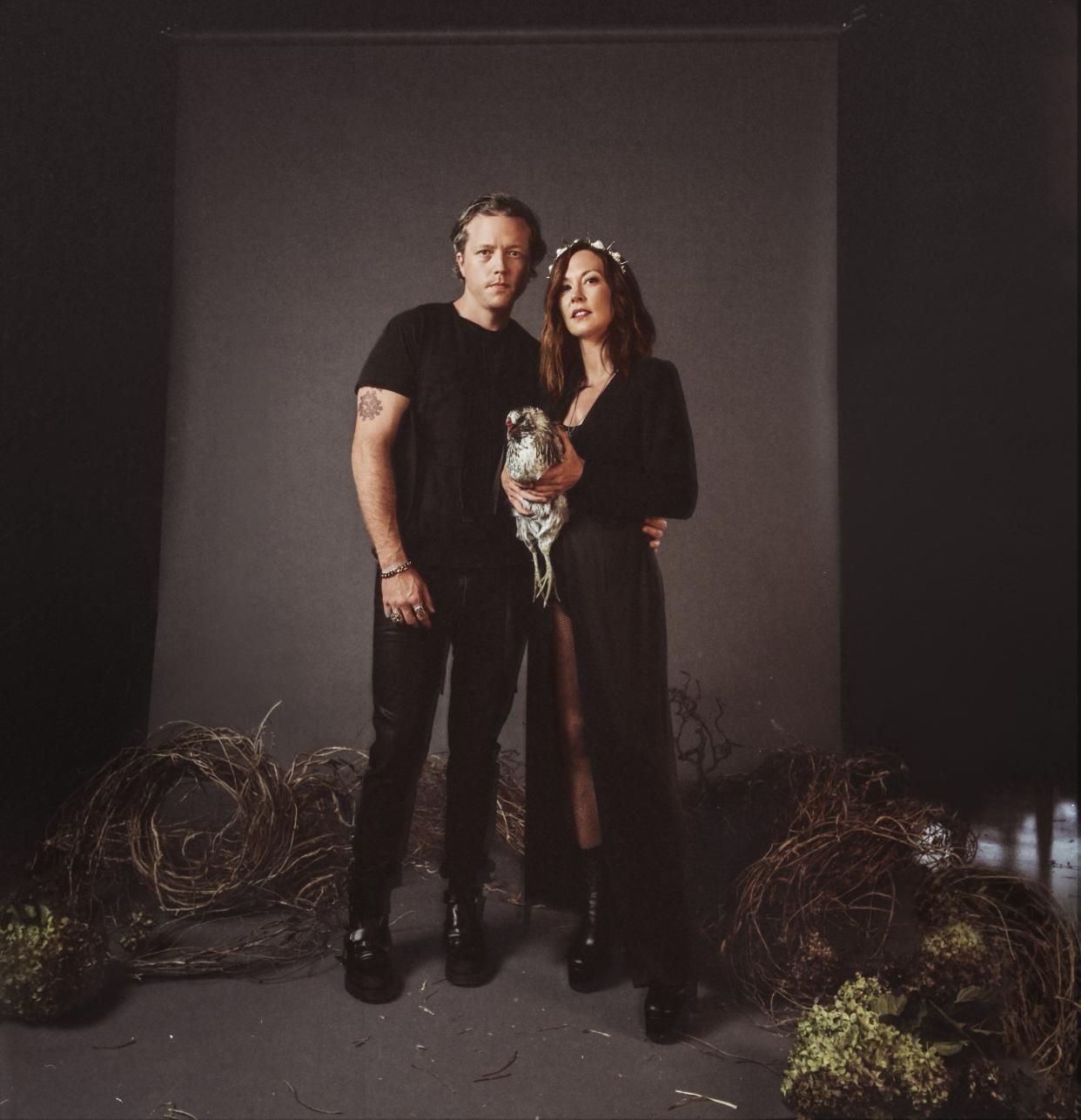 Record Store Day co-ambassadors Jason Isbell and Amanda Shires, husband and wife musicians. Each will be performing at a record store on Saturday, the day of the retail event.