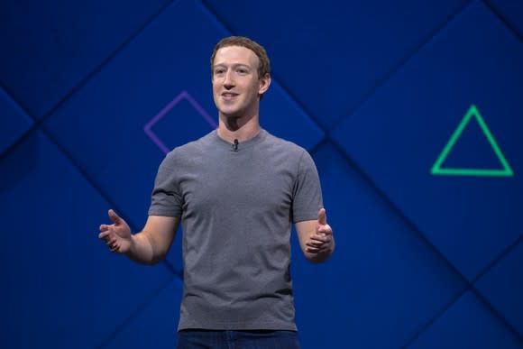 Mark Zuckerberg on stage