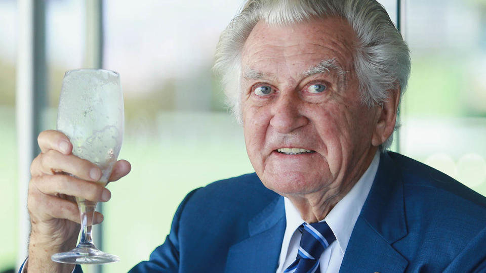 Bob Hawke at the cricket in 2018. (Photo by Mark Evans/Getty Images)