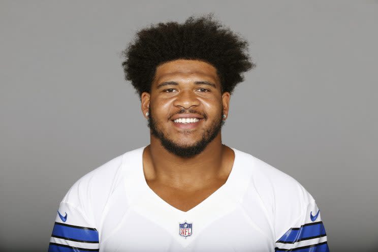Cowboys offensive lineman La'el Collins got a two-year contract extension from the Cowboys. (AP)