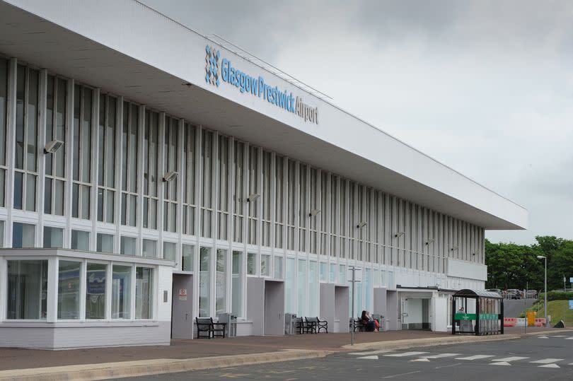 The light aircraft plummeted to the ground near to Glasgow Prestwick Airport