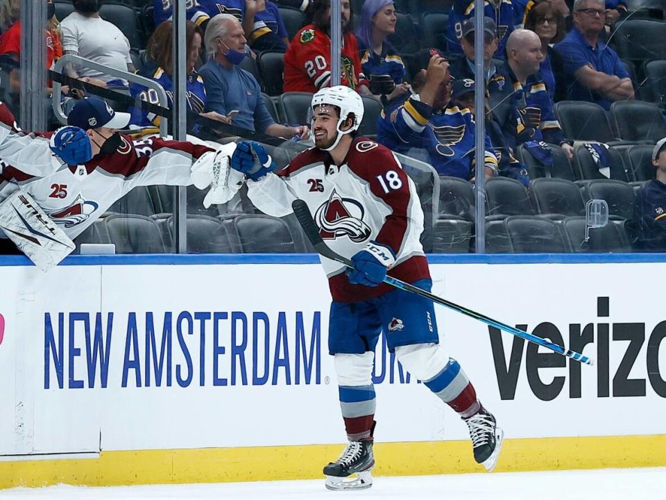 Newfoundland's Alex Newhook is on his way to the Stanley Cup final after a Colorado Avalanche overtime win Monday night against the Edmonton Oilers.  (Tom Pennington/Getty Images - image credit)