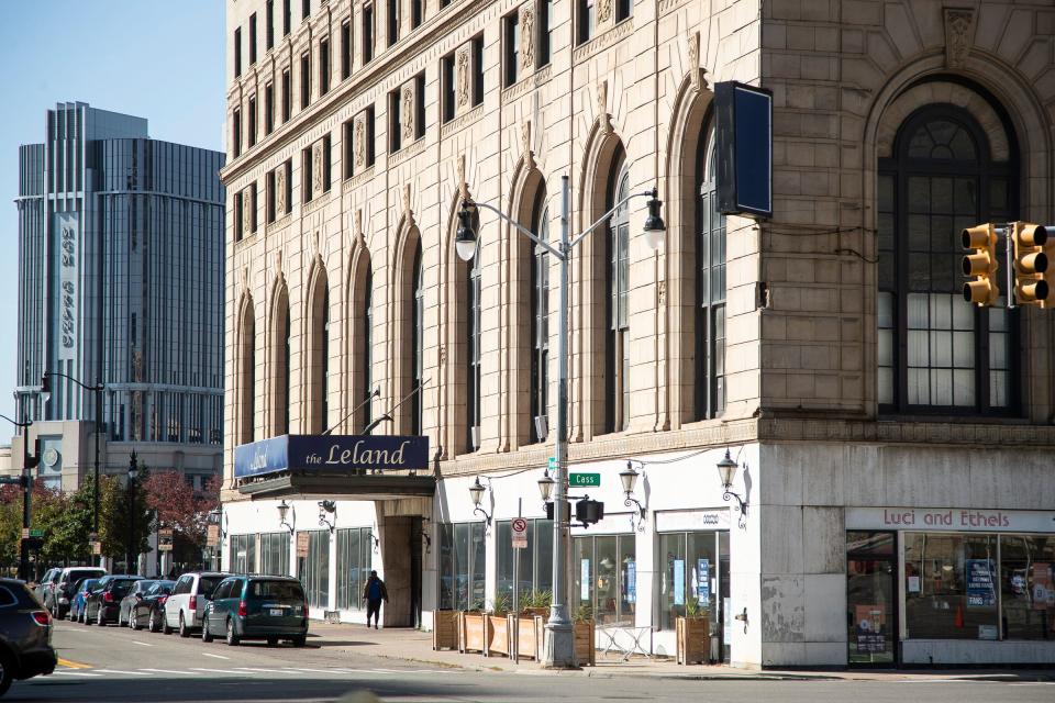 Leland Hotel on Bagley Avenue at Cass Avenue in downtown Detroit on Oct. 22, 2022.