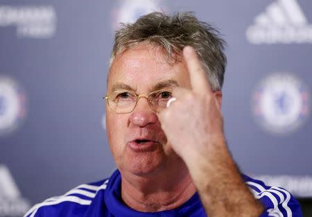 Football Soccer - Chelsea - Guus Hiddink Press Conference - Chelsea Training Ground - 23/12/15 New Chelsea manager Guus Hiddink during the press conference Action Images via Reuters / Matthew Childs Livepic