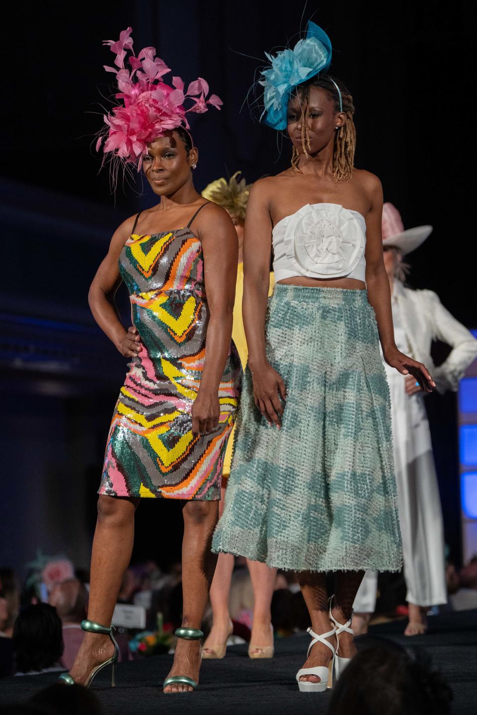 Models walked the runway showing off the top looks for the 150th Kentucky Derby at the 2024 Kentucky Derby Festival Dillard's Spring Fashion Show at Caesars Southern Indiana on Thursday, March 28, 2024.