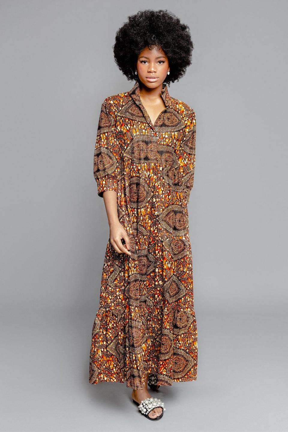 Midi in Toffee Paisley