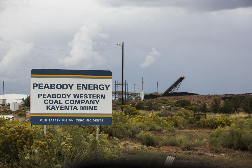 Peabody Coal mines are seen in Black Mesa, Arizona.