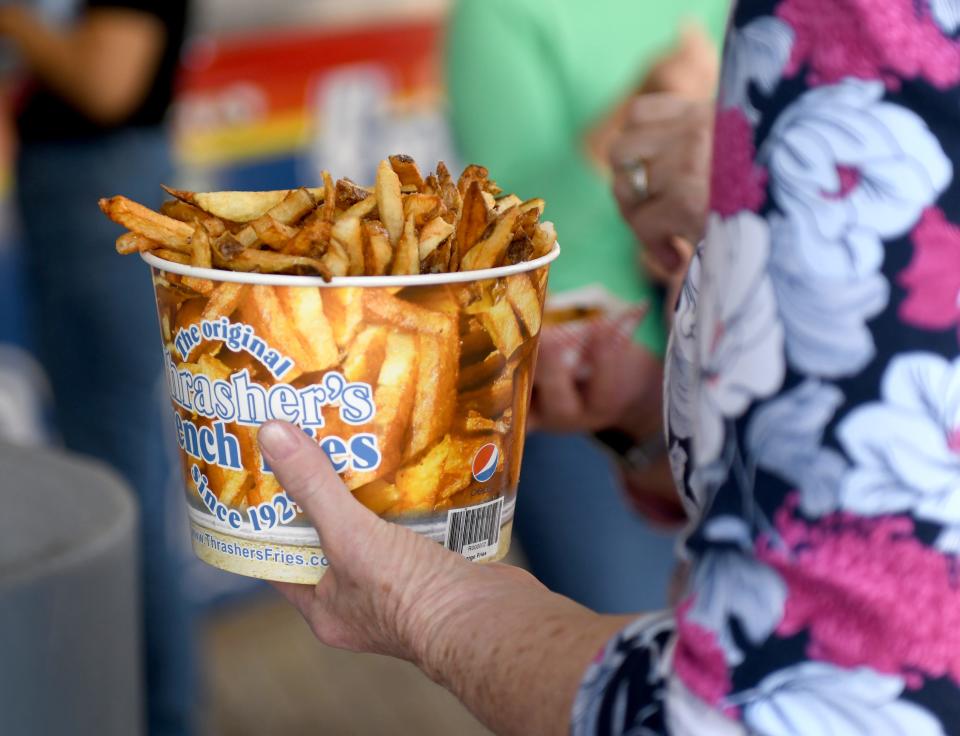 Thrasher's fries Saturday, May 6, 2023, in Ocean City, Maryland.