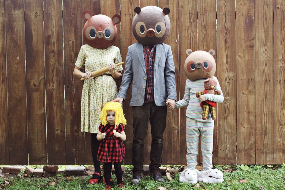 goldilocks and the three bears family halloween costume