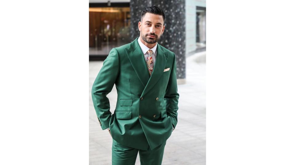 Giovanni Pernice in a green suit