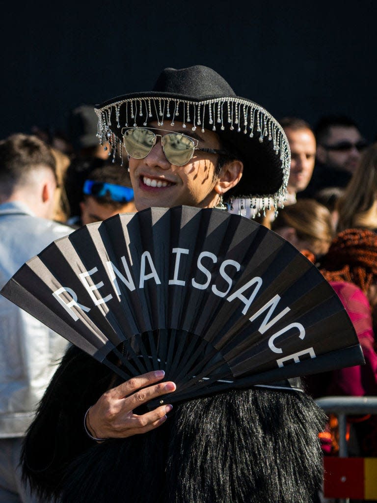 Fans of US musician Beyonce queue to enter the Friends Arena to watch her first concert of the World Tour named "Renaissance", in Solna, north of Stockholm on May 10, 2023. Droves of fans were lined up on May 10, 2023, outside the Friends Arena in Stockholm, eagerly awaiting music royalty Beyonce, who marked the first concert on her new tour. The "Renaissance World Tour," which was announced in February after being teased last autumn, is the seminal star's first solo tour since 2016.