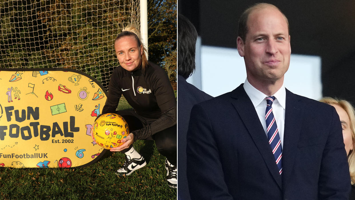 Beth Mead for Fun Football and Prince William at the Euros