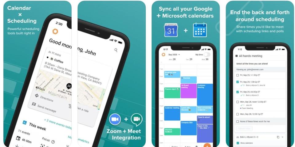 Woven, best calendar apps for 2021