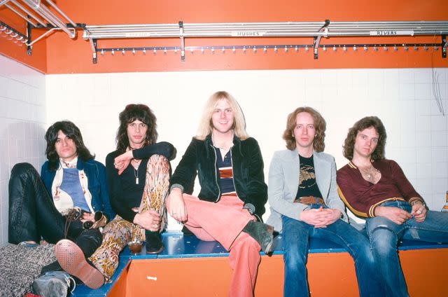 <p>David Tan/Shinko Music/Getty</p> Aerosmith in 1975