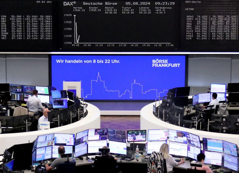 German share price index DAX graph is pictured at the stock exchange in Frankfurt