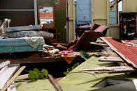 <p>A home sits in ruins at Codrington on the island of Barbuda just after a month after Hurricane Irma struck the Caribbean islands of Antigua and Barbuda, October 7, 2017. REUTERS/Shannon Stapleton </p>