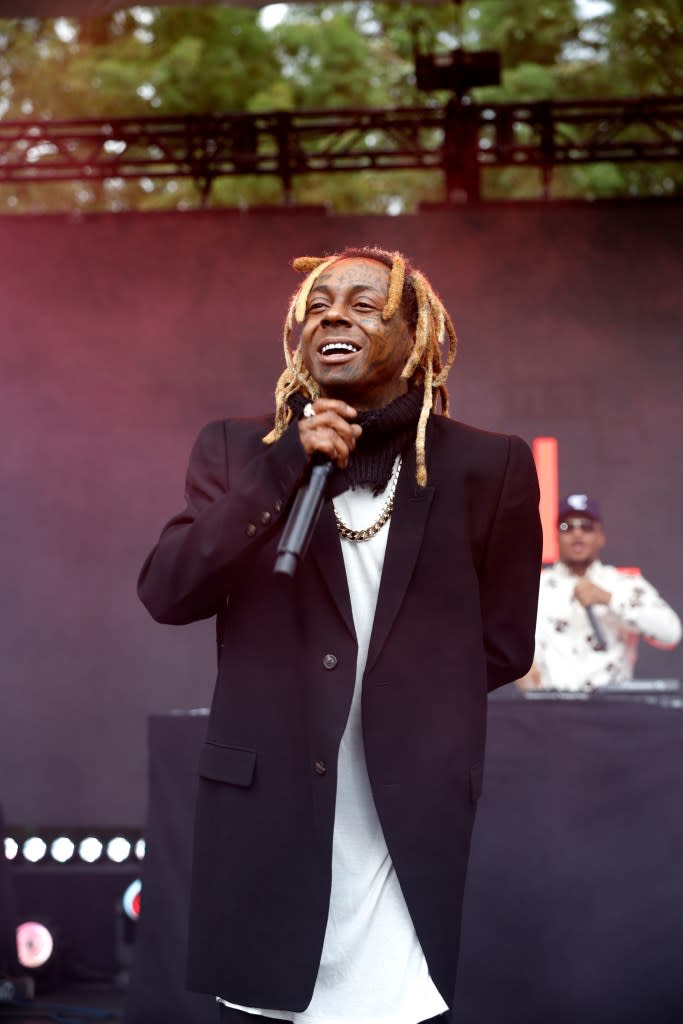 WASHINGTON, DC - SEPTEMBER 09: Lil Wayne performs onstage during the 50th Anniversary of Hip-Hop Celebration Presented by the Recording Academy's Black Music Collective and Vice President Kamala Harris at Vice President's Residence on September 09, 2023 in Washington, DC. (Photo by Tasos Katopodis/Getty Images for The Recording Academy)