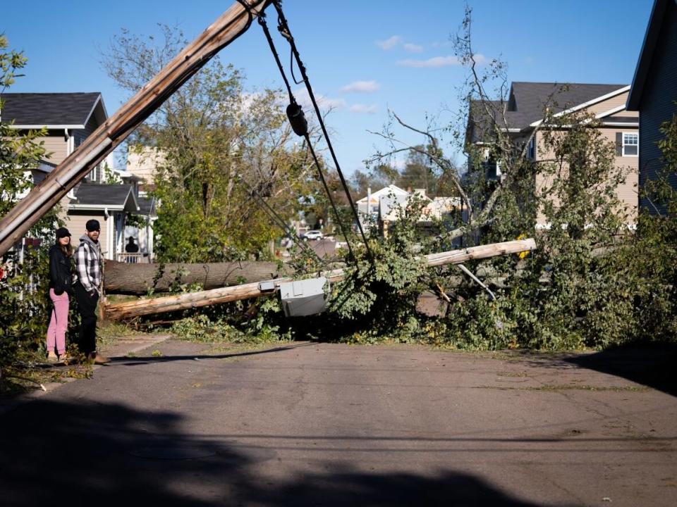 In September, post-tropical storm Fiona ripped through P.E.I., knocking out power to tens of thousands of people, downing trees and causing destruction across the Island. (Shane Hennessey/CBC - image credit)