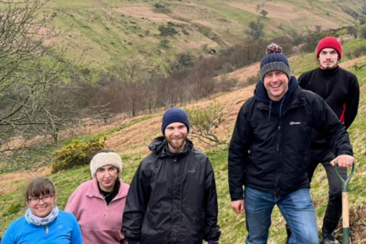 Volunteers from Valda Energy went to the Brecon Beacons to plant the trees <i>(Image: Valda Energy)</i>