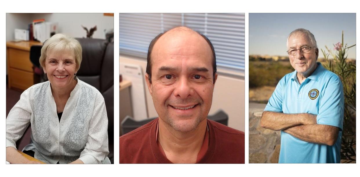 Carol Cooper, left, José Aranda, center, and Ed Frank, right, are the candidates running in District 5 for the Las Cruces Public Schools Board of Education.