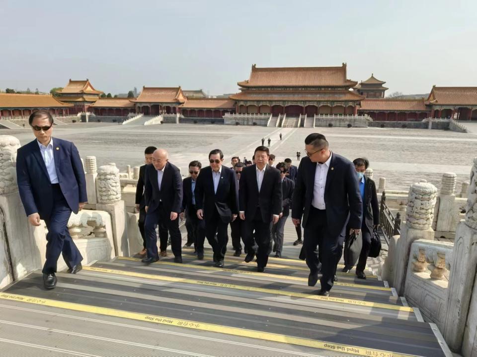 前總統馬英九8日下午參觀北京故宮，本日閉館，「宮裡」參觀者只有馬英九一行。（記者廖士鋒／攝影）