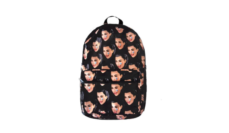 Kim Kardashian sells her own “ugly cry” backpack. (Photo: <span>Kimoji.com</span>)