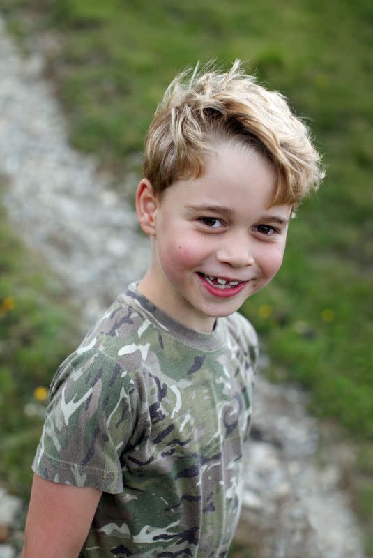 Undated handout photo of Britain's Prince George ahead of his seventh birthday