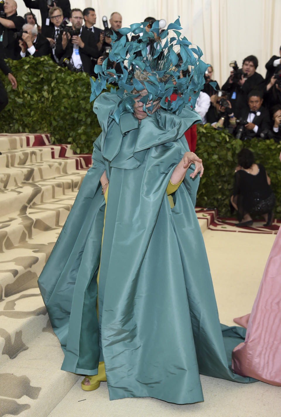 Frances McDormand attends the Metropolitan Museum of Art’s Costume Institute benefit gala celebrating the opening of the Heavenly Bodies: Fashion and the Catholic Imagination exhibition on Monday. (Photo: Evan Agostini/Invision/AP)