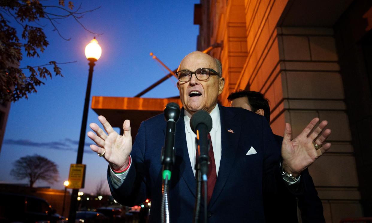 <span>Rudy Giuliani in Washington last year. Giuliani has been charged in the Arizona scheme.</span><span>Photograph: Drew Angerer/Getty Images</span>