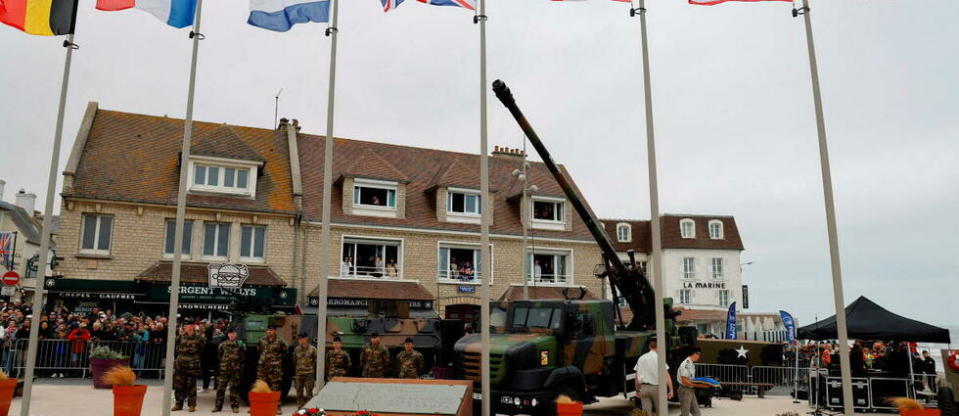 Le 79e anniversaire du débarquement en Normandie a été célébré ce mardi 6 juin 2023 à Arromanches.  - Credit:LUDOVIC MARIN / POOL / AFP