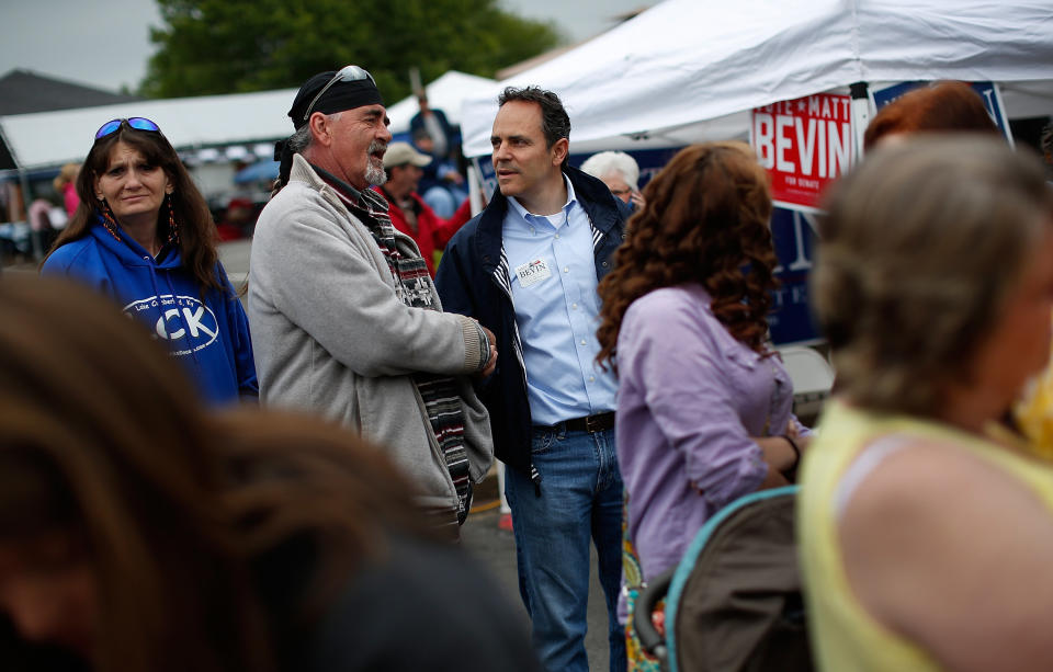 In 2016, Bevin changed the pension system's board -- and appointed two hedge fund managers to oversee the ailing pensions. (Photo: Win McNamee via Getty Images)