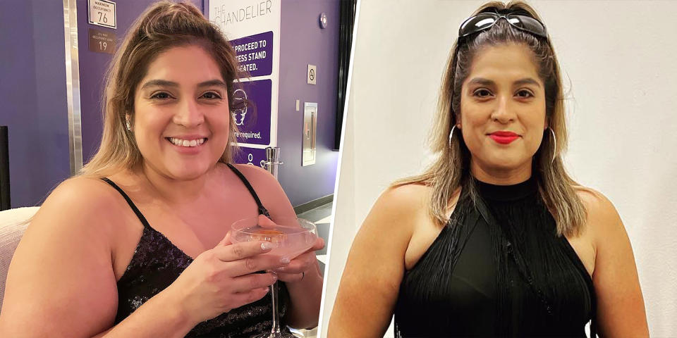 Jamel Corona weighed 225 pounds when she started taking Wegovy in December 2021. She has lost 50 pounds and no longer enjoys alcohol. (Courtesy Jamel Corona / @lifeofjcorona via Instagram)