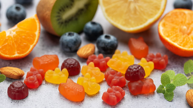Gummies and fruit