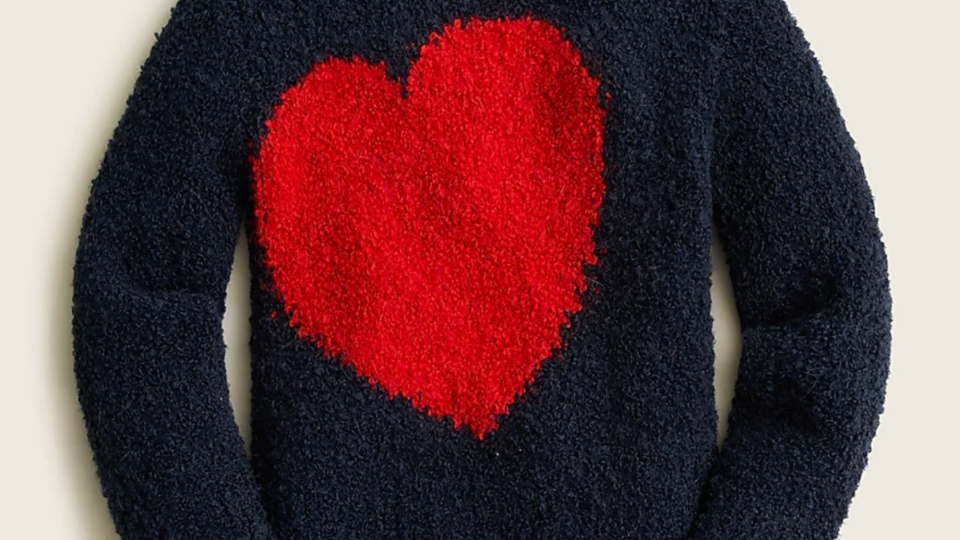 Valentine's Day outfits and pajamas for kids: The bouclé of this sweater makes it super soft.