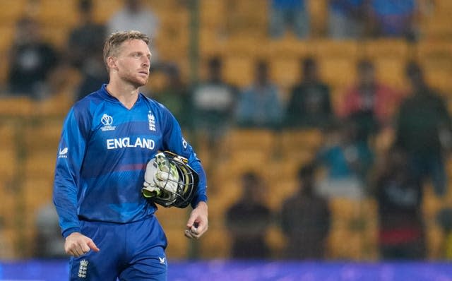 Jos Butler has accepted his future as England white-ball captain is out of his hands (Aijaz Rahi/AP)