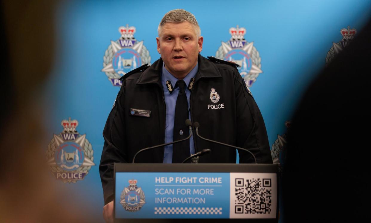 <span>Willetton Perth stabbing: WA police commissioner Col Blanch said the 16-year-old teenager was one of ‘three or four’ under-18s in a deradicalisation program.</span><span>Photograph: Richard Wainwright/AAP</span>
