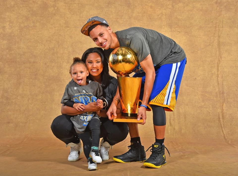 Steph Curry, Ayesha Curry, Riley Curry