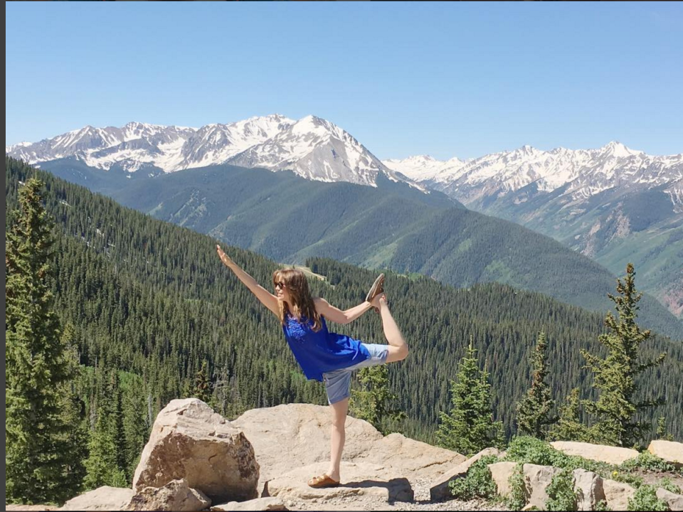 Thalía también encontró en el yoga su momento de relajación, ejercicio y recarga de energías.