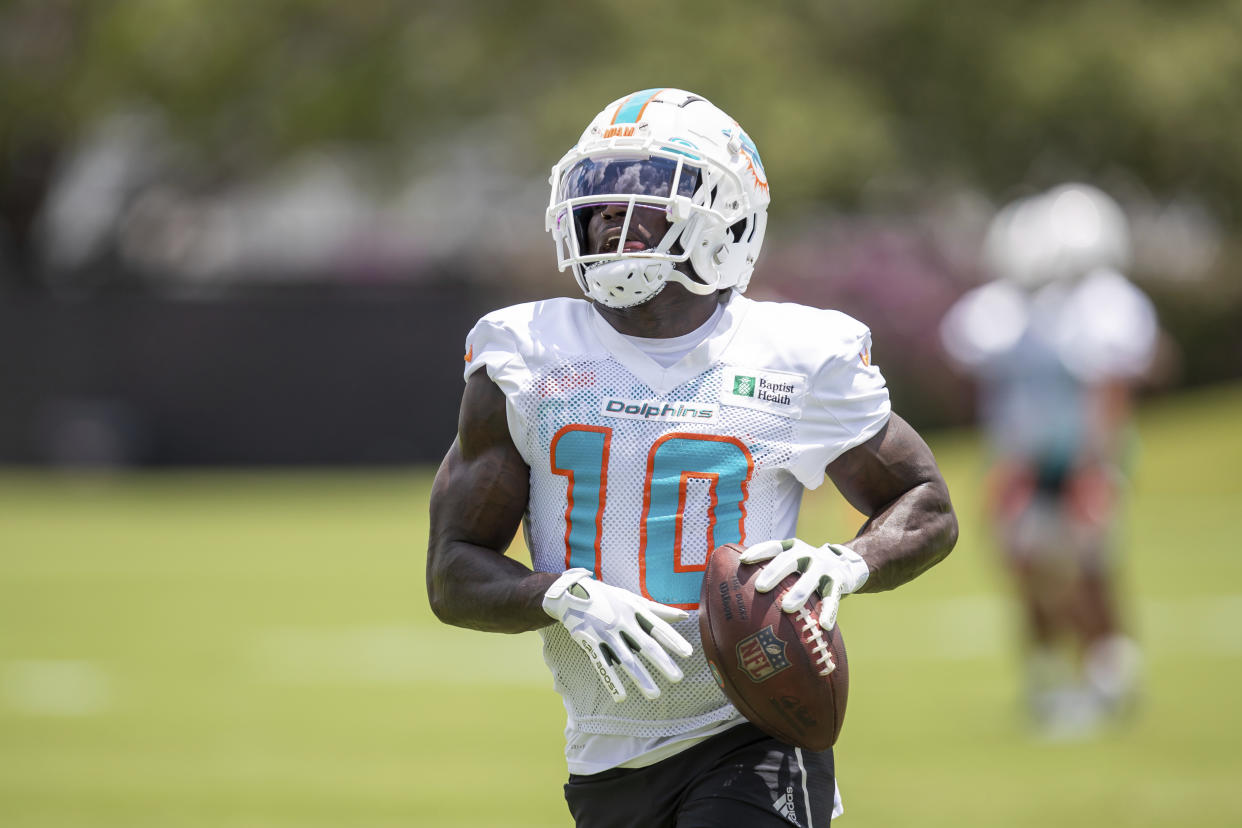 Miami Dolphins wide receiver Tyreek Hill (10) has been a fantasy star
